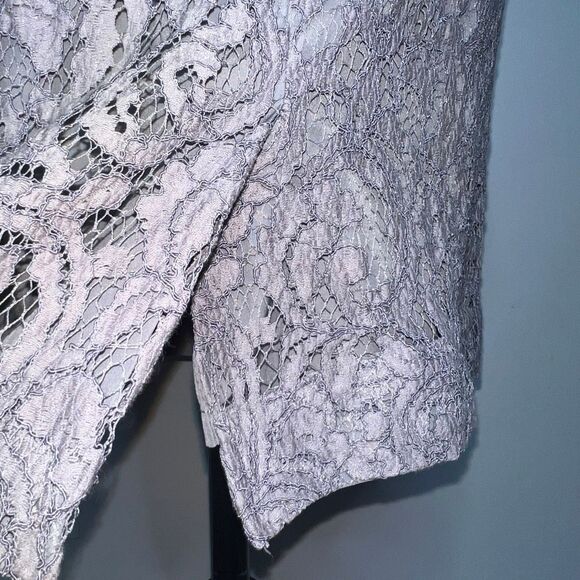 J. Crew, Elsa Dress Leavers Lace in Stormy Gray, Bridesmaid Women’s 0 Petite - Picture 7 of 13